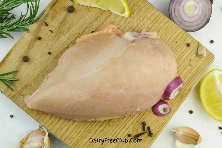 Chiken high protein dairy free food