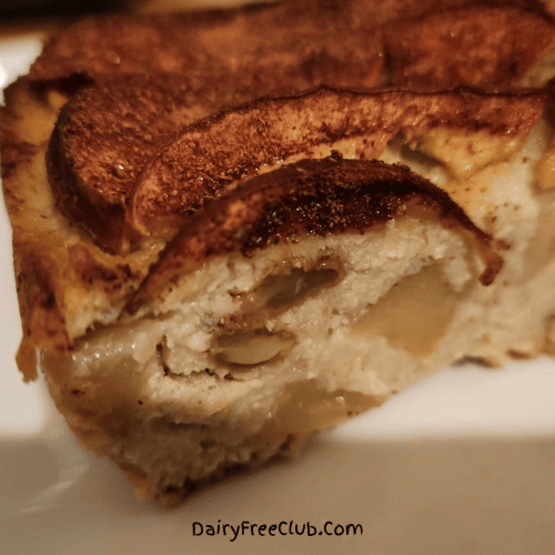 Creamy dairy-free apple cake