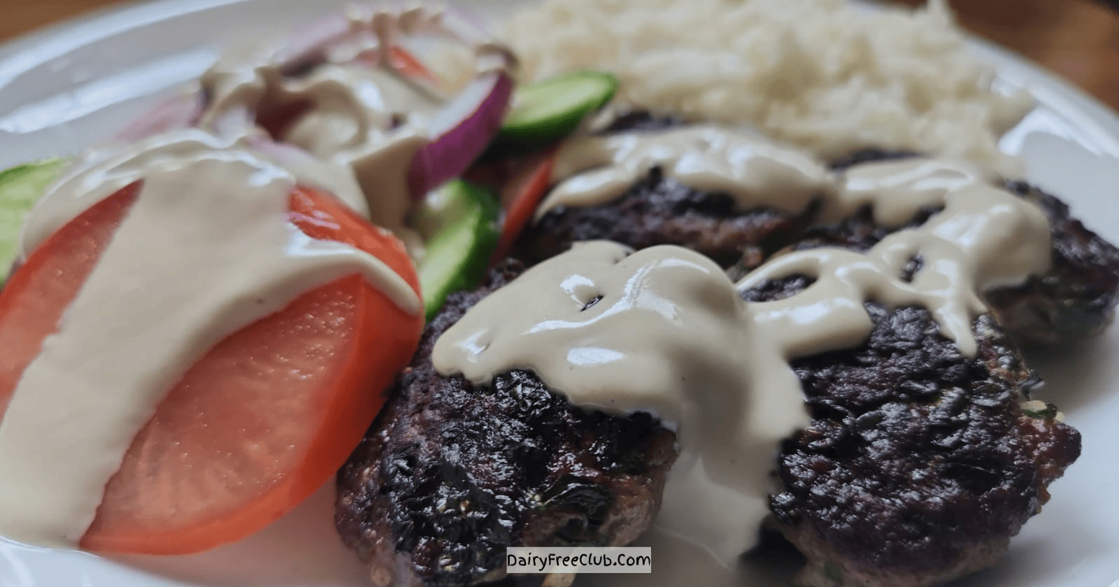 Meatballs with Basmati Rice and Tahini Sauce