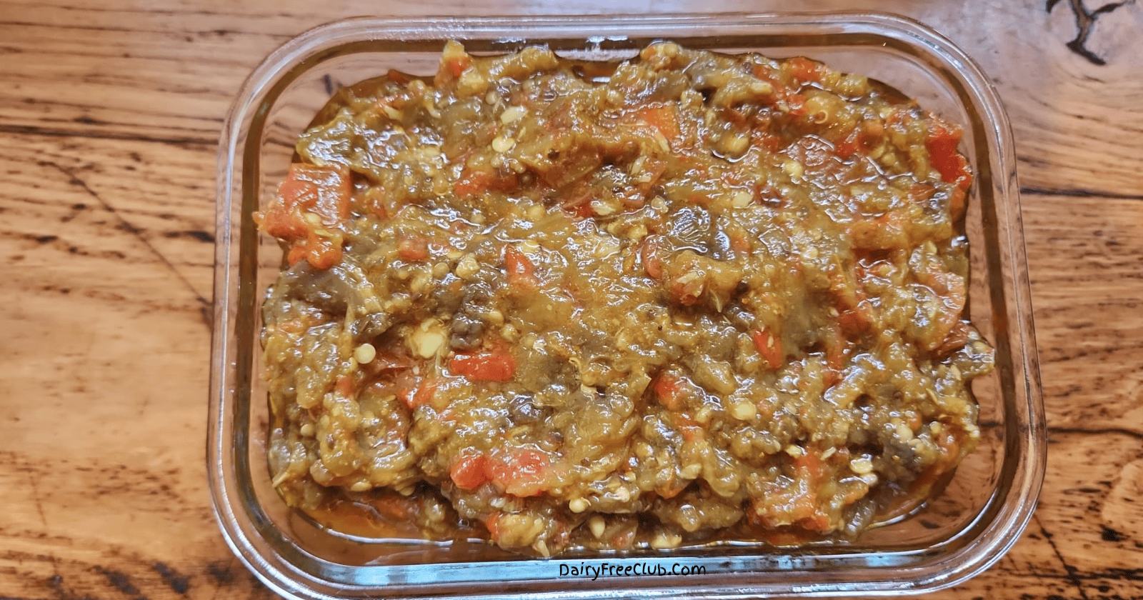 Dairy-Free Roasted Eggplant & Pepper Salad